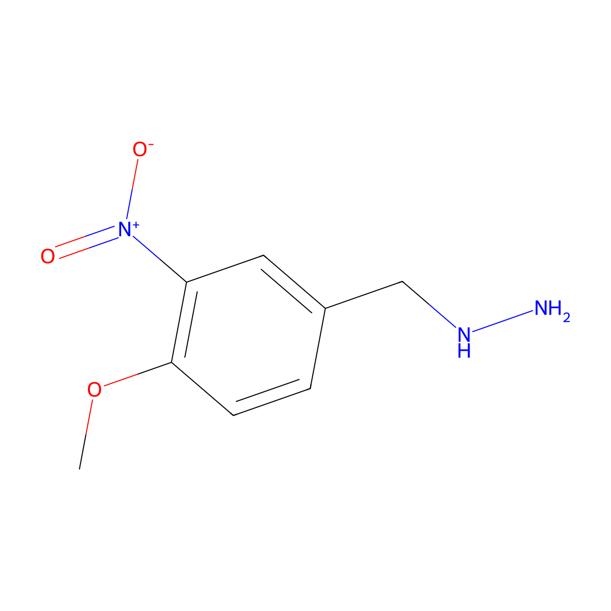 [(4-Methoxy-3-nitrophenyl)methyl]hydrazine molecular structure, CAS 1036436-84-6