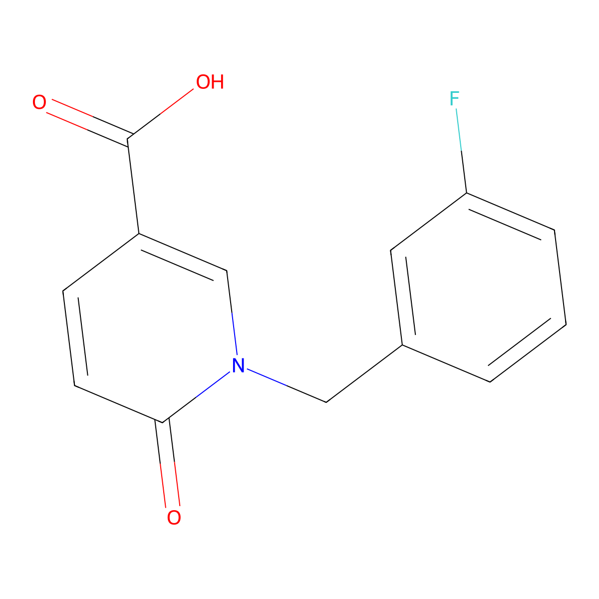1-(3-Fluorobenzyl)-6-oxo-1,6-dihydropyridine-3-carboxylic acid molecular structure, CAS 1036437-95-2