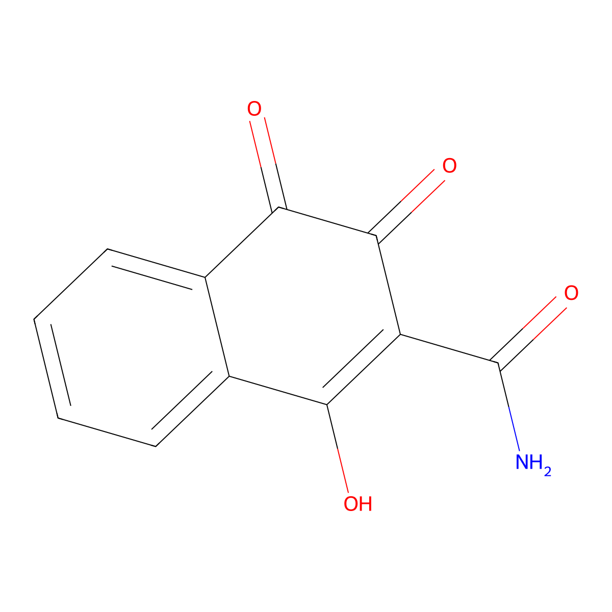 2-Carbamoyl-3-hydroxy-1,4-naphthoquinone molecular structure, CAS 103646-20-4