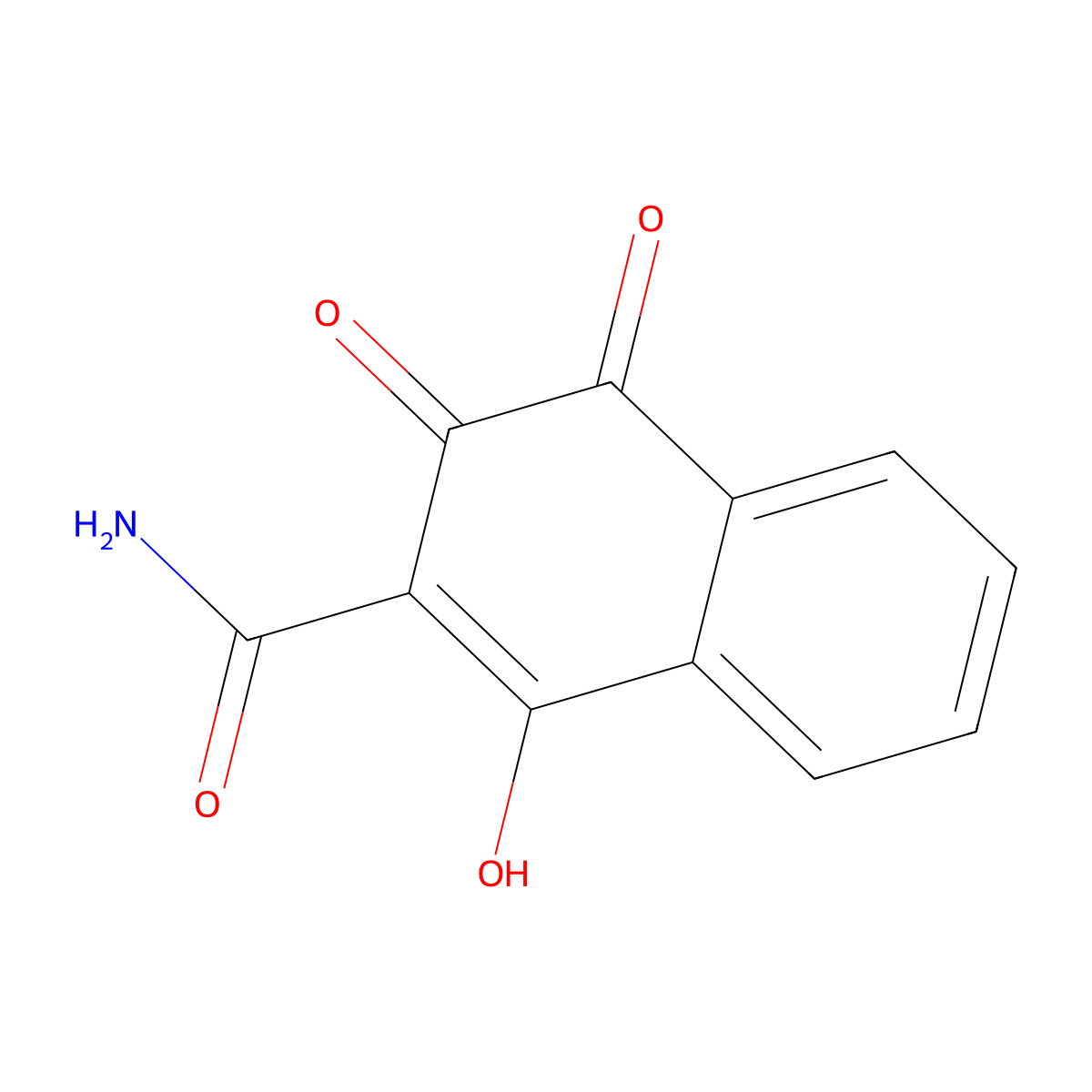 2-Carbamoyl-3-hydroxy-1,4-naphthoquinone molecular structure, CAS 103646-20-4