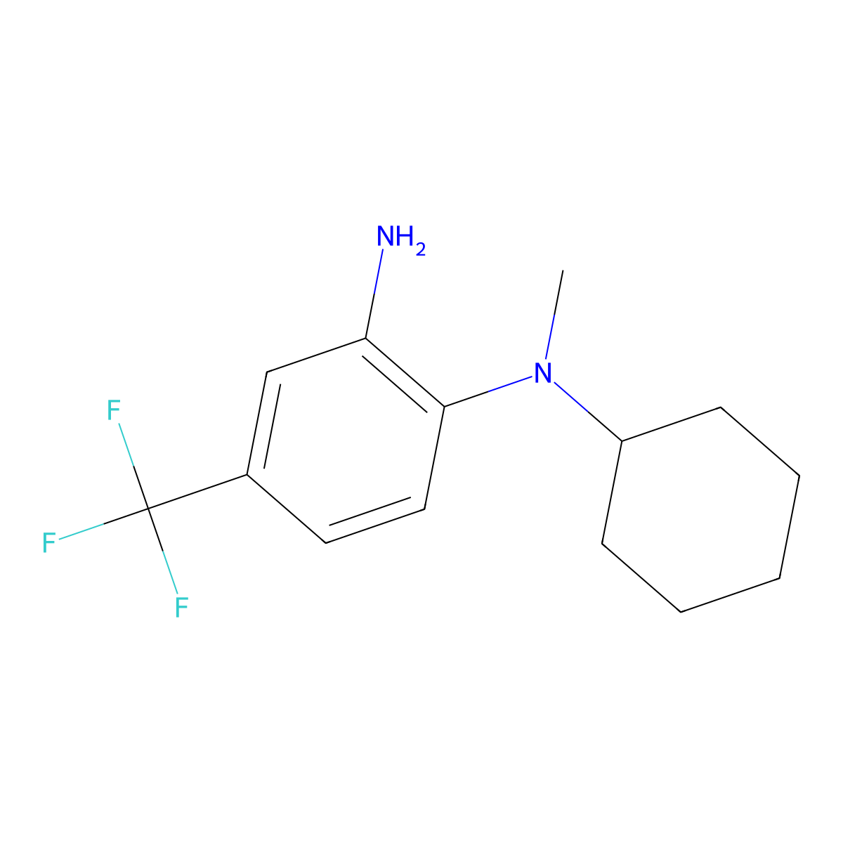 N1-Cyclohexyl-N1-methyl-4-(trifluoromethyl)benzene-1,2-diamine molecular structure, CAS 1036460-94-2