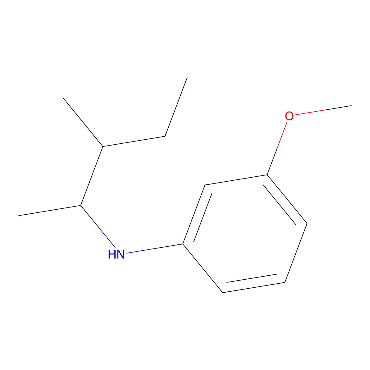3-methoxy-N-(3-methylpentan-2-yl)aniline molecular structure, CAS 1036464-23-9