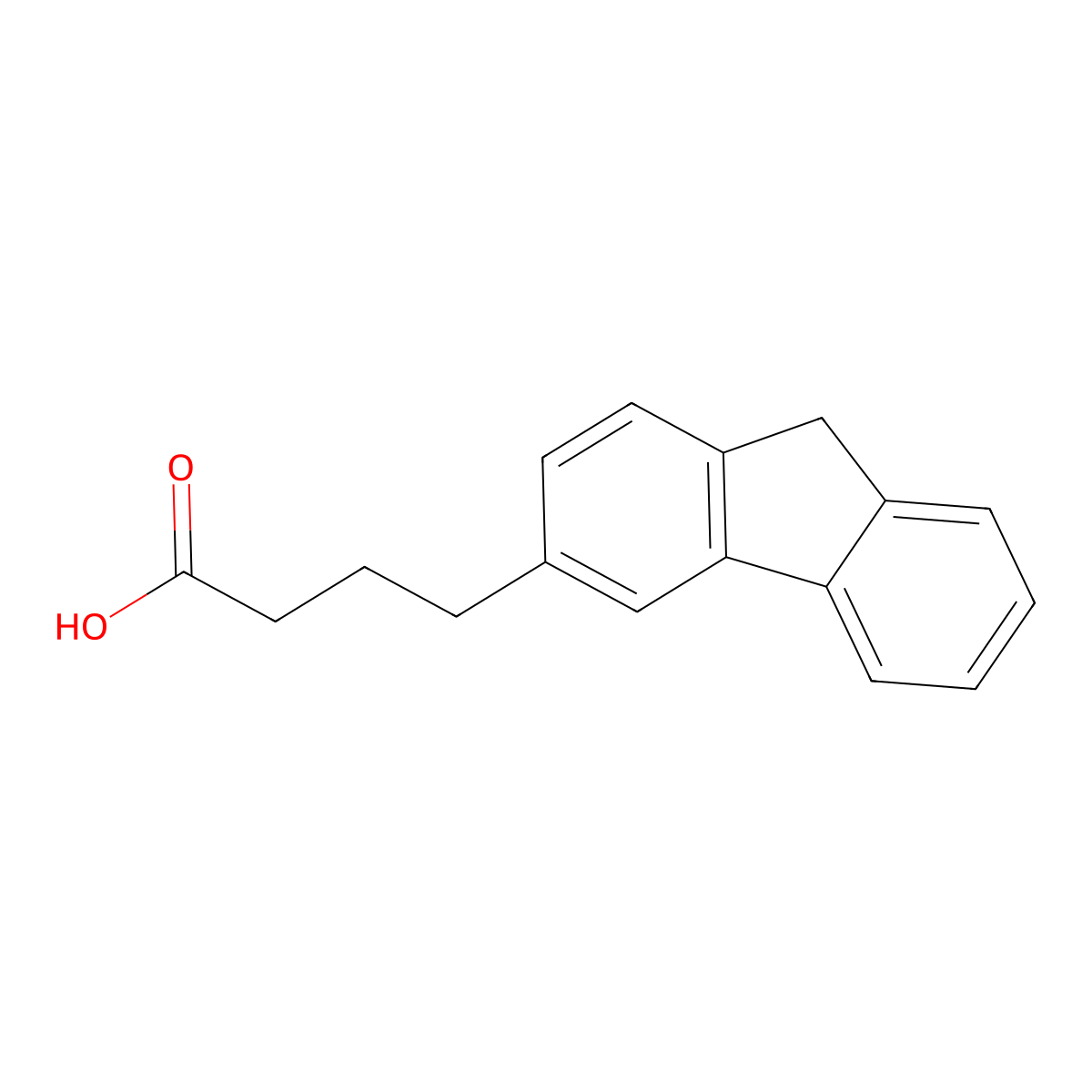 4-(9H-fluoren-3-yl)butanoic acid molecular structure, CAS 1036466-51-9