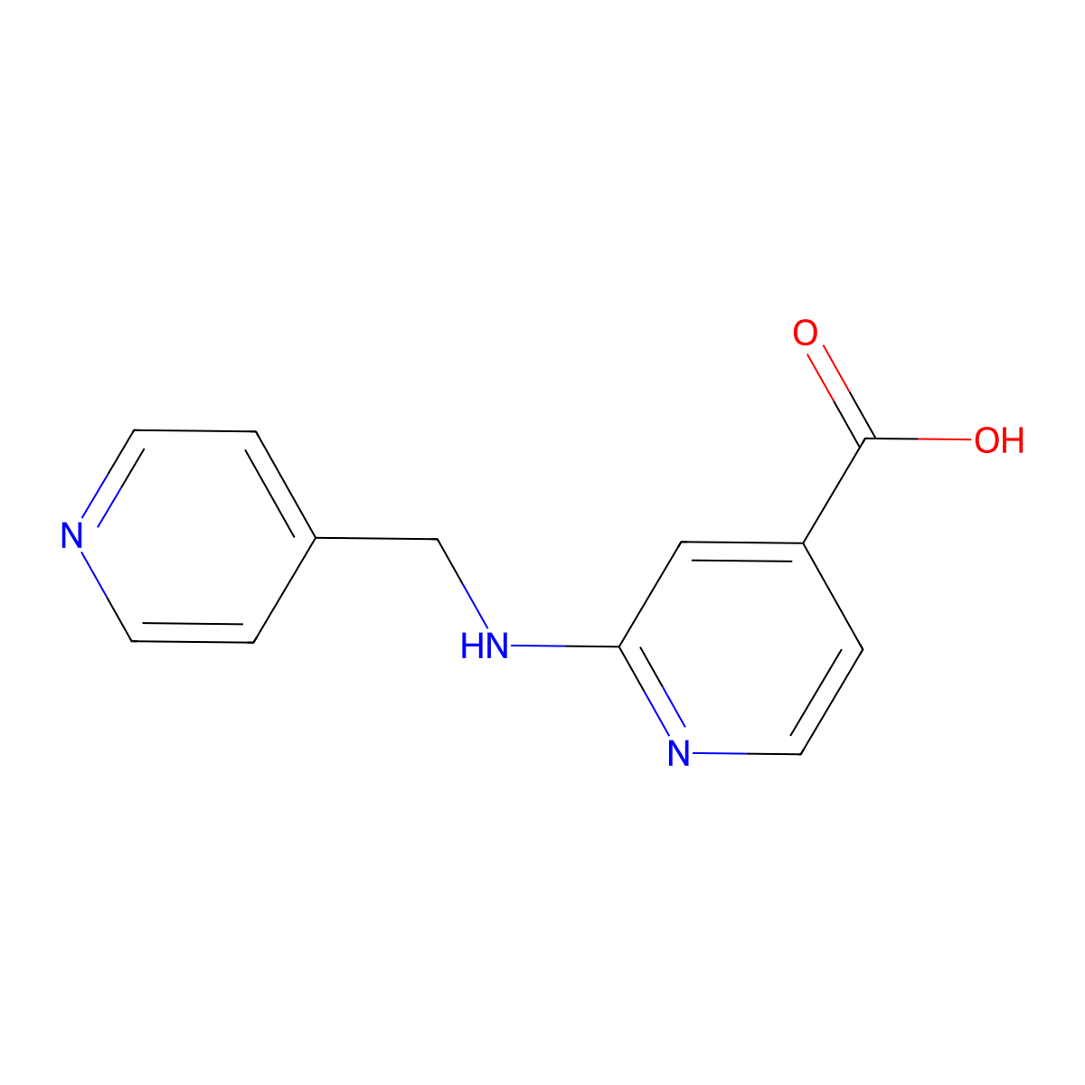 2-[(4-Pyridinylmethyl)amino]isonicotinic acid molecular structure, CAS 1036467-08-9