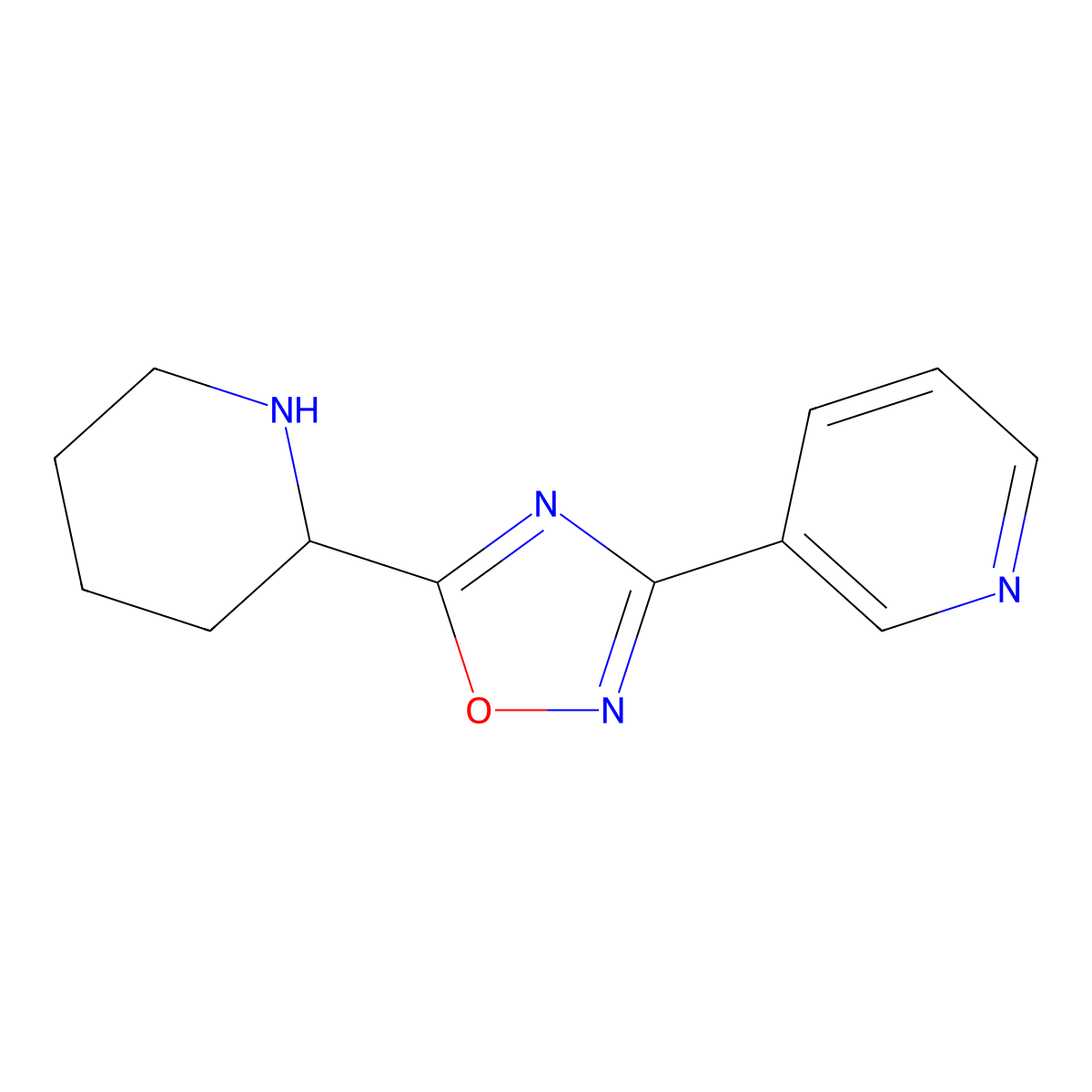 3-[5-(Piperidin-2-yl)-1,2,4-oxadiazol-3-yl]pyridine molecular structure, CAS 1036471-54-1