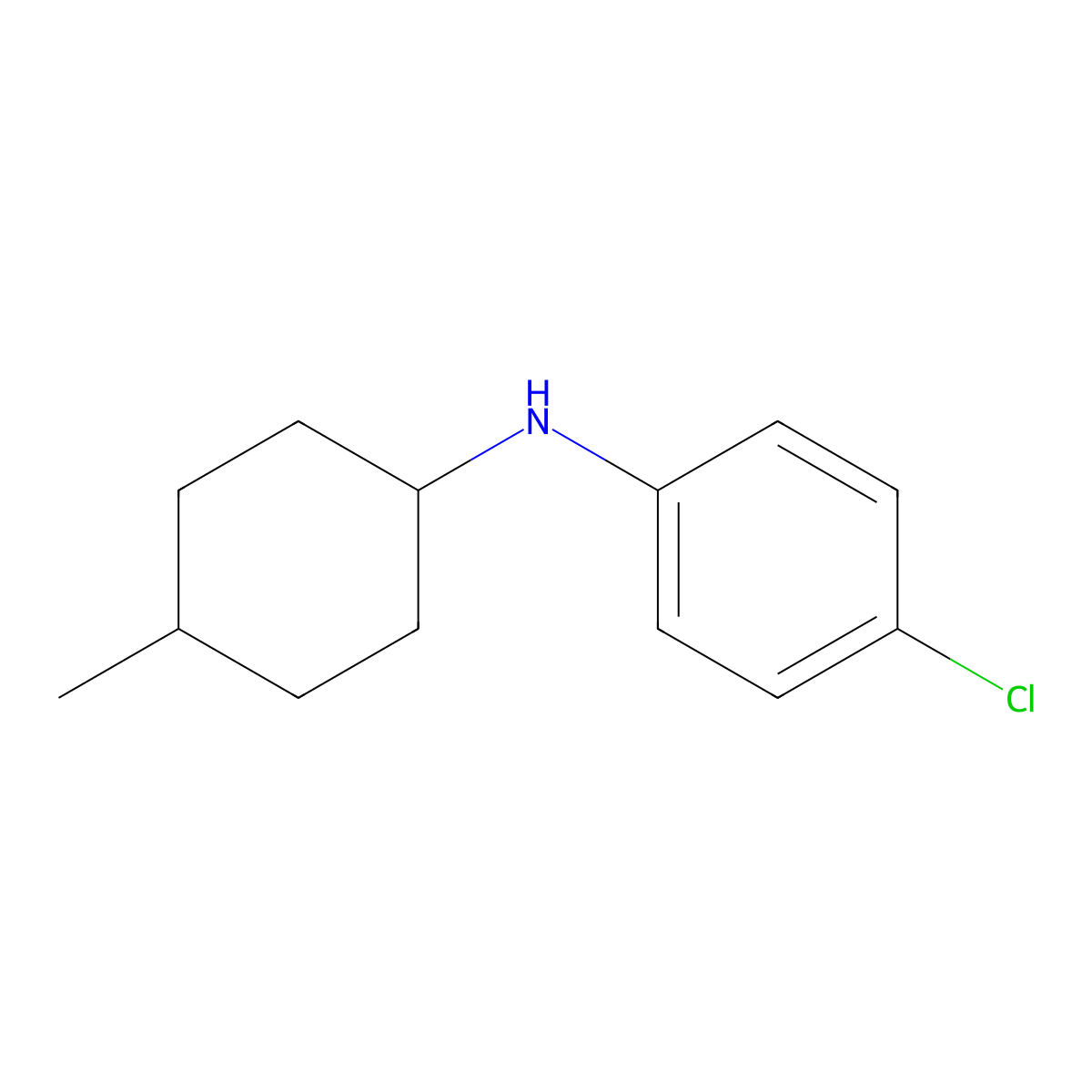 4-chloro-N-(4-methylcyclohexyl)aniline molecular structure, CAS 1036478-57-5