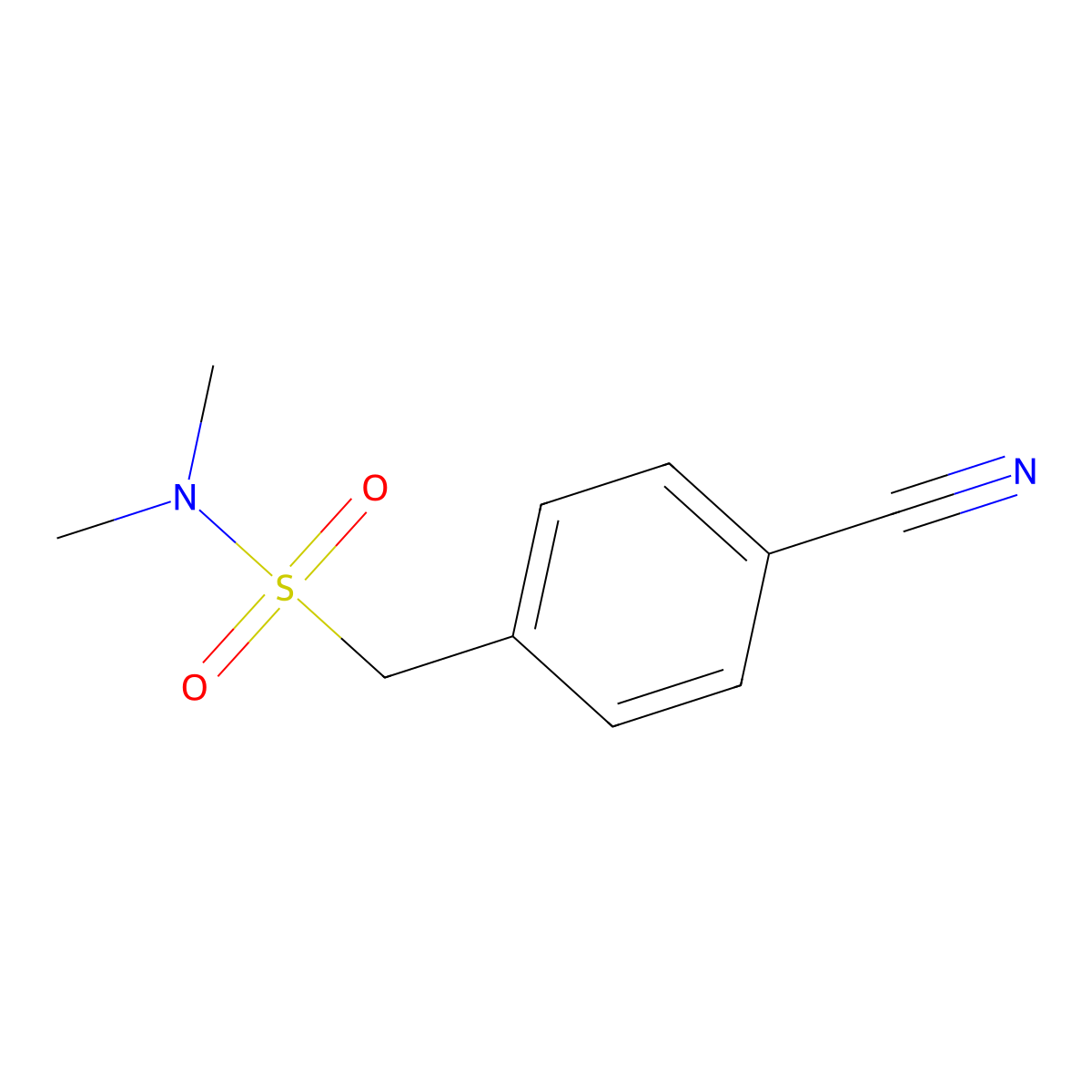 1-(4-cyanophenyl)-N,N-dimethylmethanesulfonamide molecular structure, CAS 1036479-03-4