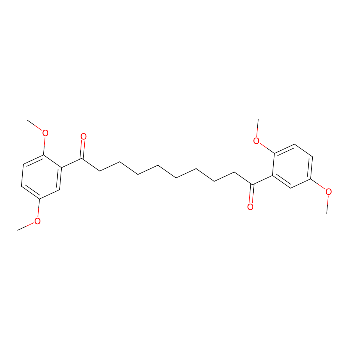 1,10-Bis(2,5-dimethoxyphenyl)-1,10-decanedione molecular structure, CAS 10365-10-3