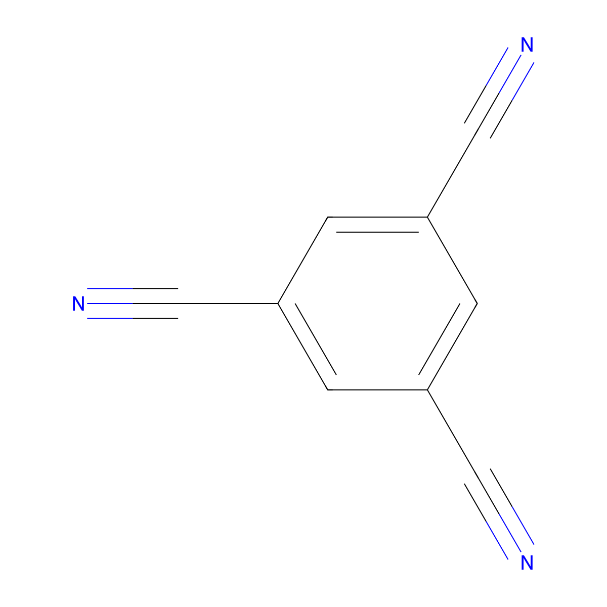 Benzene-1,3,5-tricarbonitrile molecular structure, CAS 10365-94-3