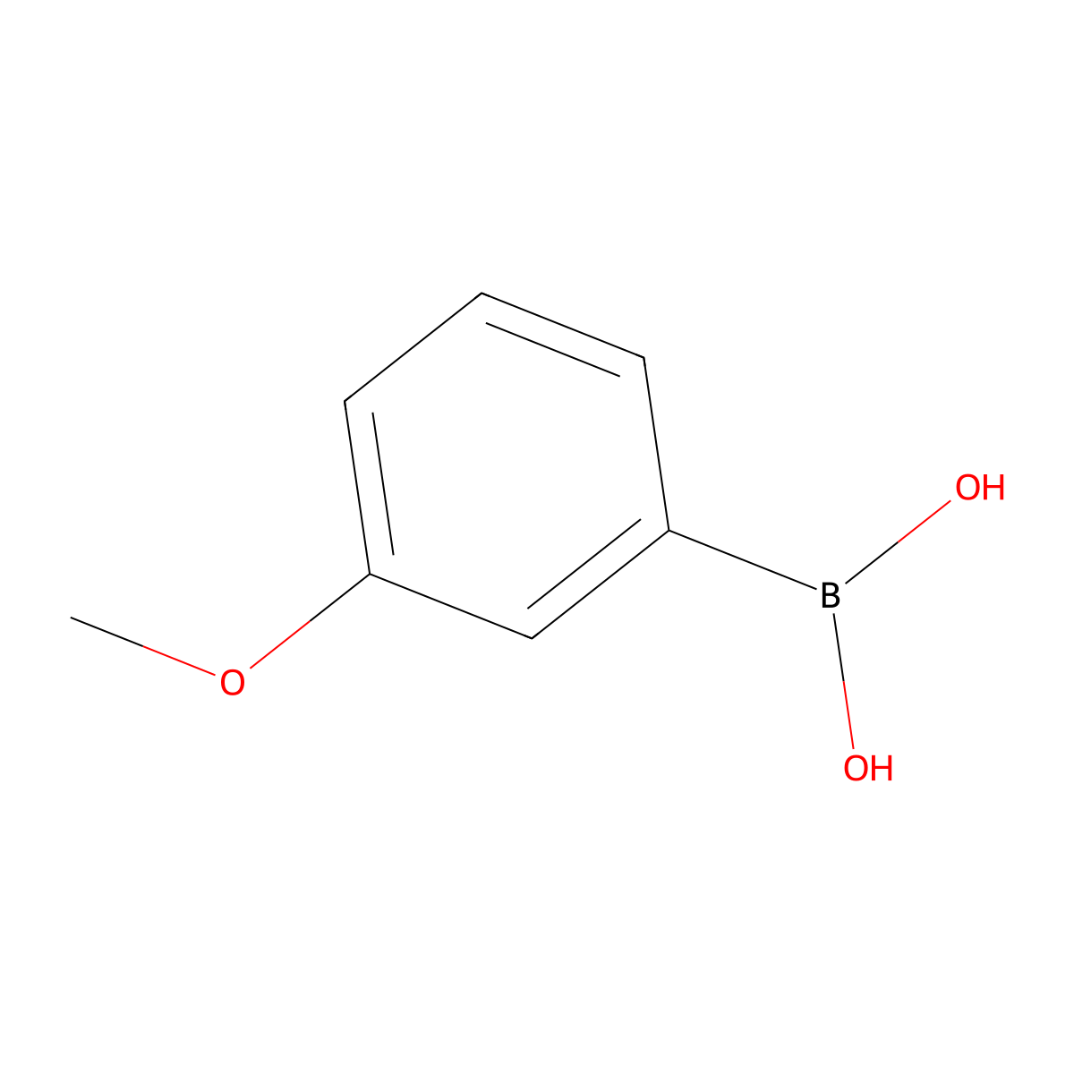 (3-Methoxyphenyl)boronic acid molecular structure, CAS 10365-98-7
