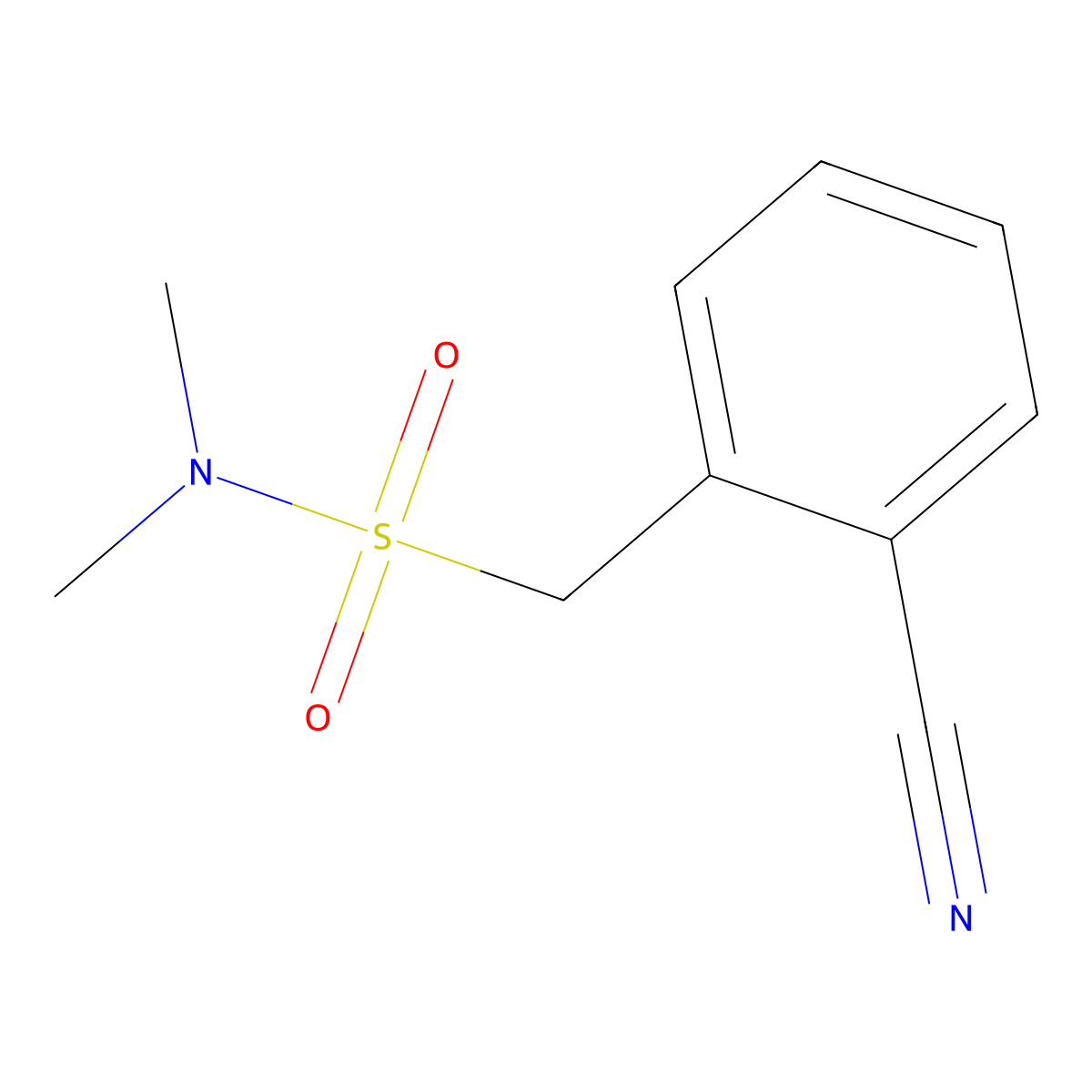 1-(2-cyanophenyl)-N,N-dimethylmethanesulfonamide molecular structure, CAS 1036501-57-1