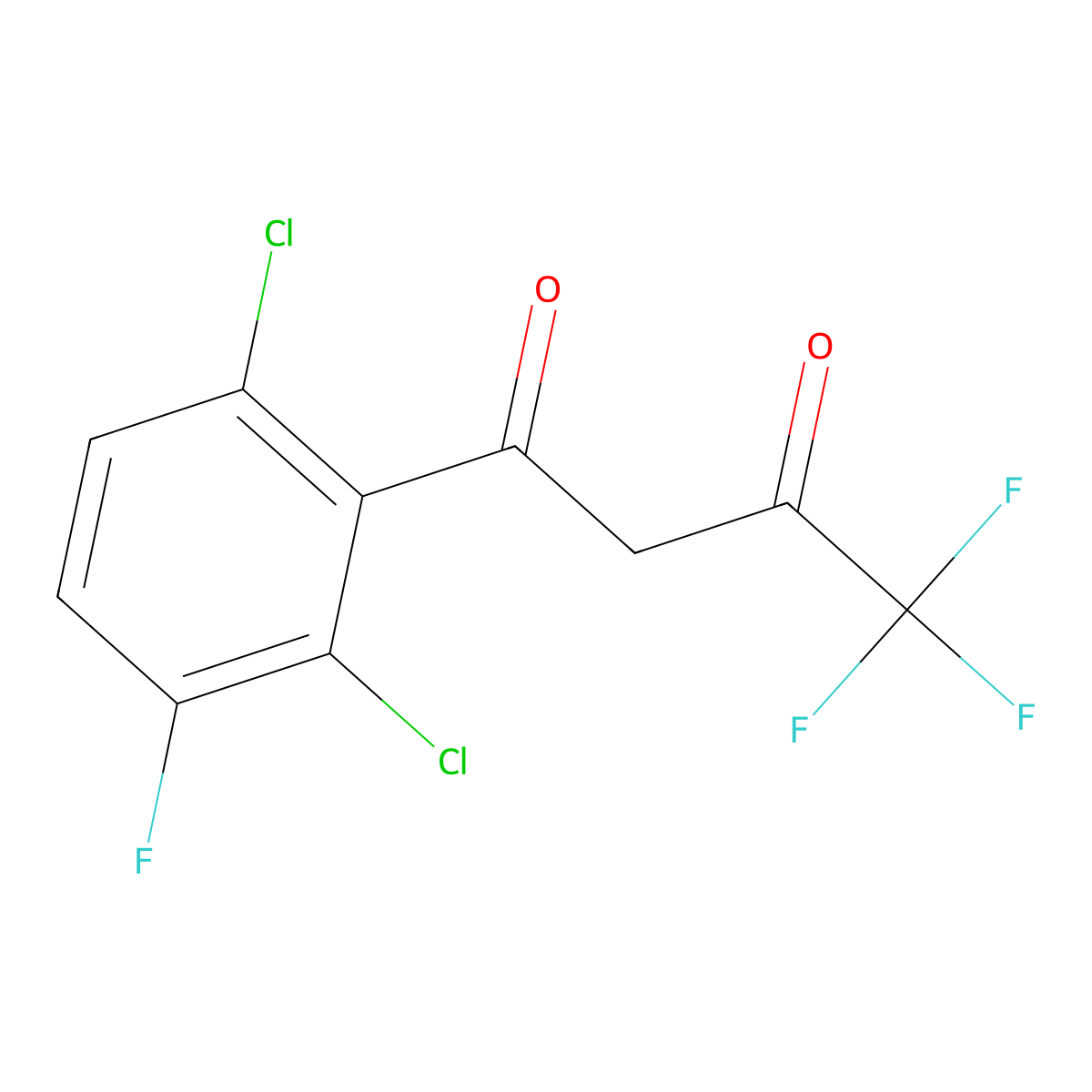 1-(2,6-Dichloro-3-fluorophenyl)-4,4,4-trifluorobutane-1,3-dione molecular structure, CAS 1036507-48-8