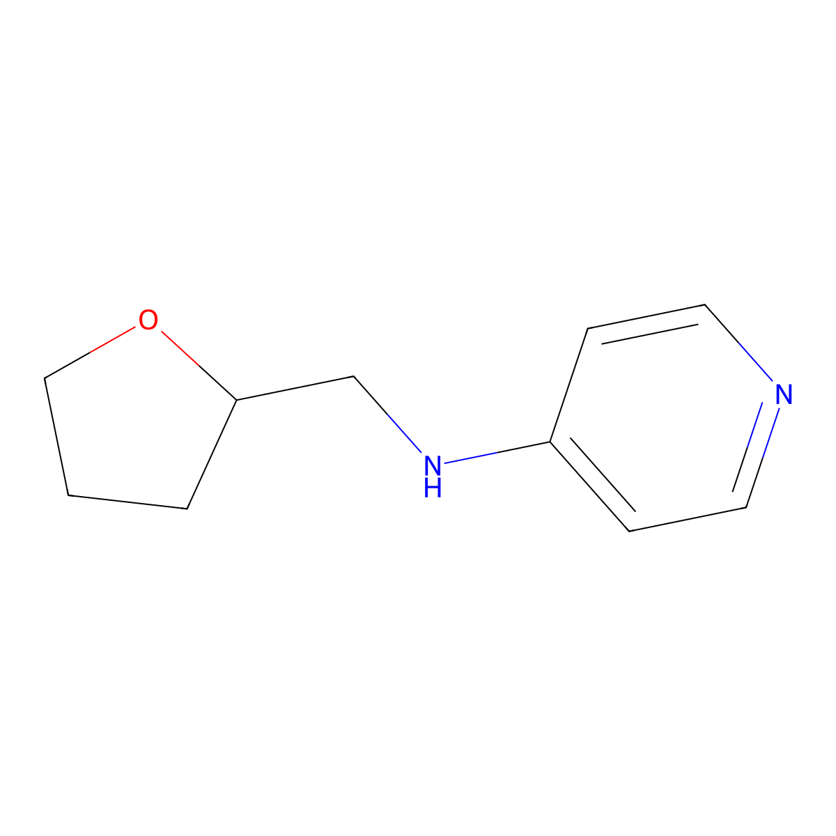 N-(oxolan-2-ylmethyl)pyridin-4-amine molecular structure, CAS 1036514-53-0