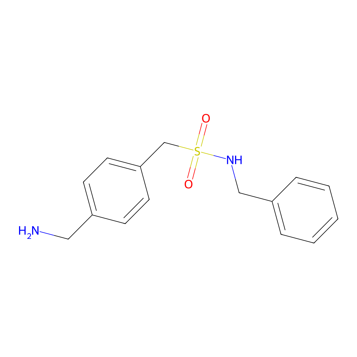 1-[4-(aminomethyl)phenyl]-N-benzylmethanesulfonamide molecular structure, CAS 1036518-36-1