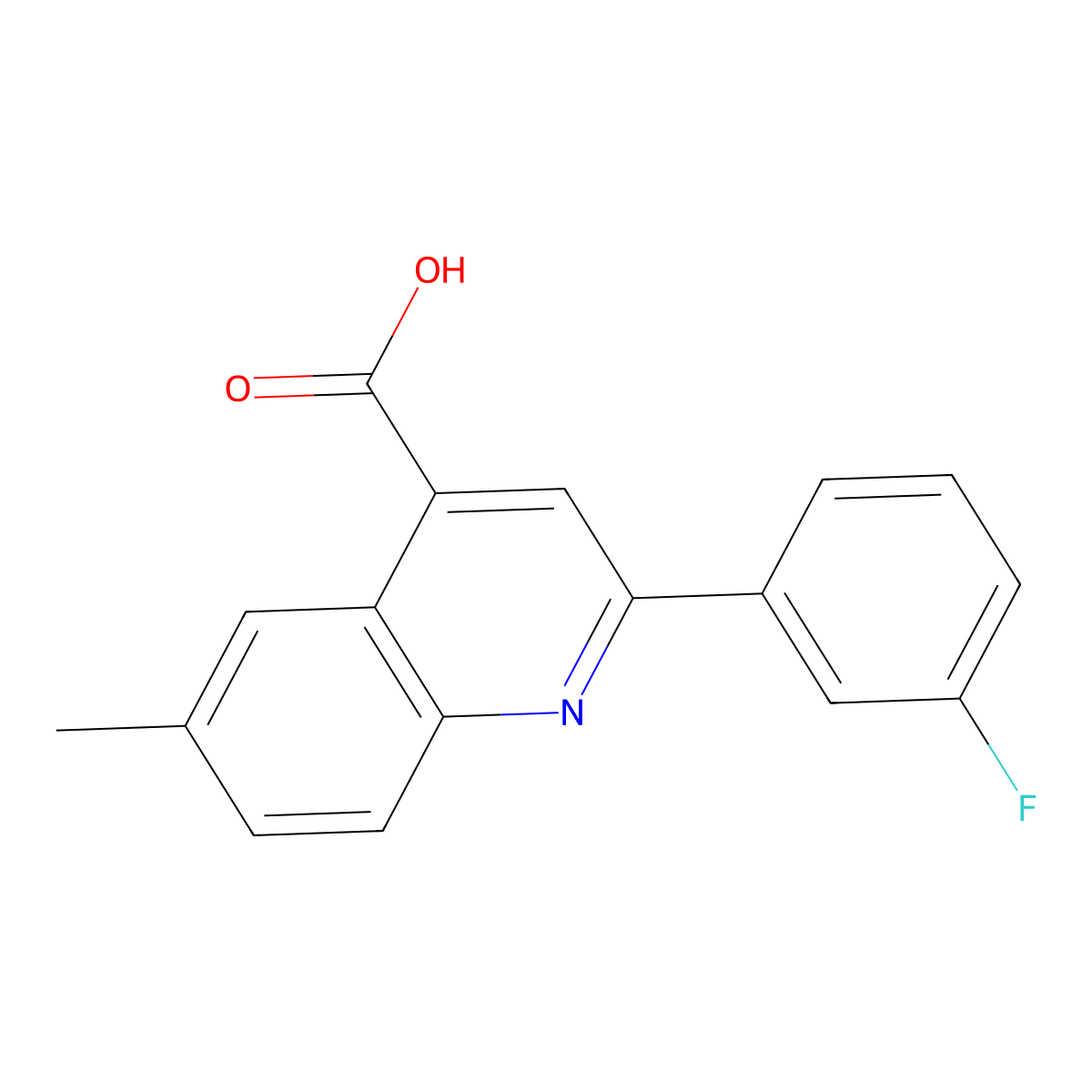 2-(3-Fluorophenyl)-6-methylquinoline-4-carboxylic acid molecular structure, CAS 1036521-09-1