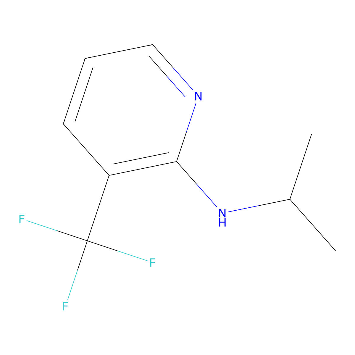 N-isopropyl-3-(trifluoromethyl)pyridin-2-amine molecular structure, CAS 1036526-34-7