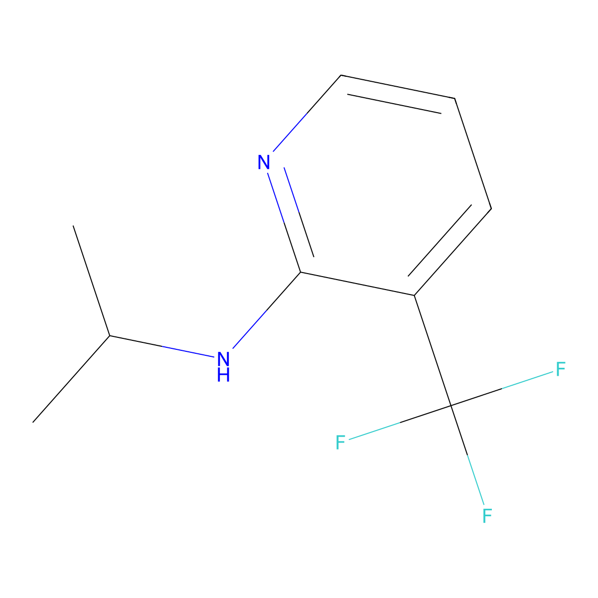N-isopropyl-3-(trifluoromethyl)pyridin-2-amine molecular structure, CAS 1036526-34-7