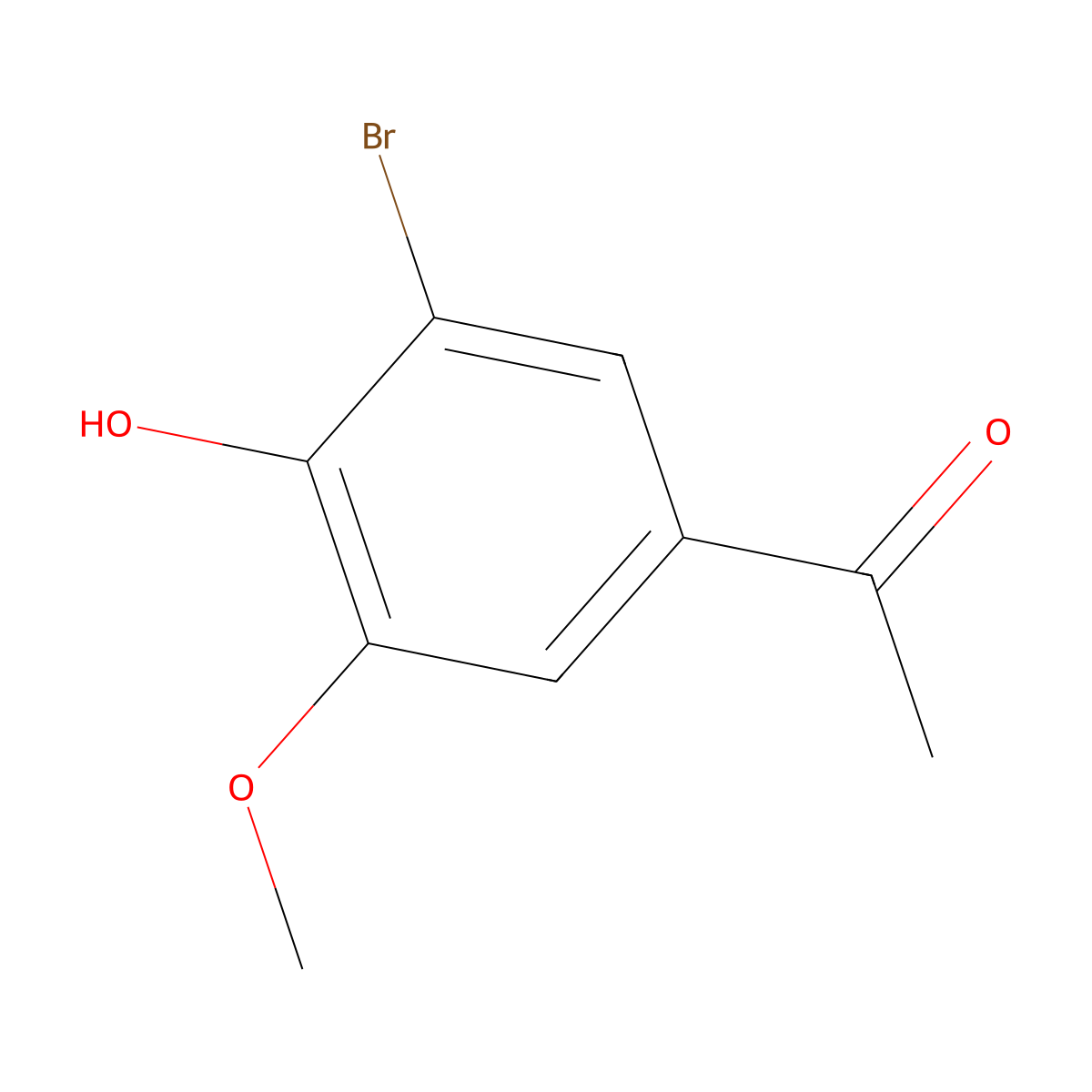 1-(3-bromo-4-hydroxy-5-methoxyphenyl)Ethanone molecular structure, CAS 103653-14-1