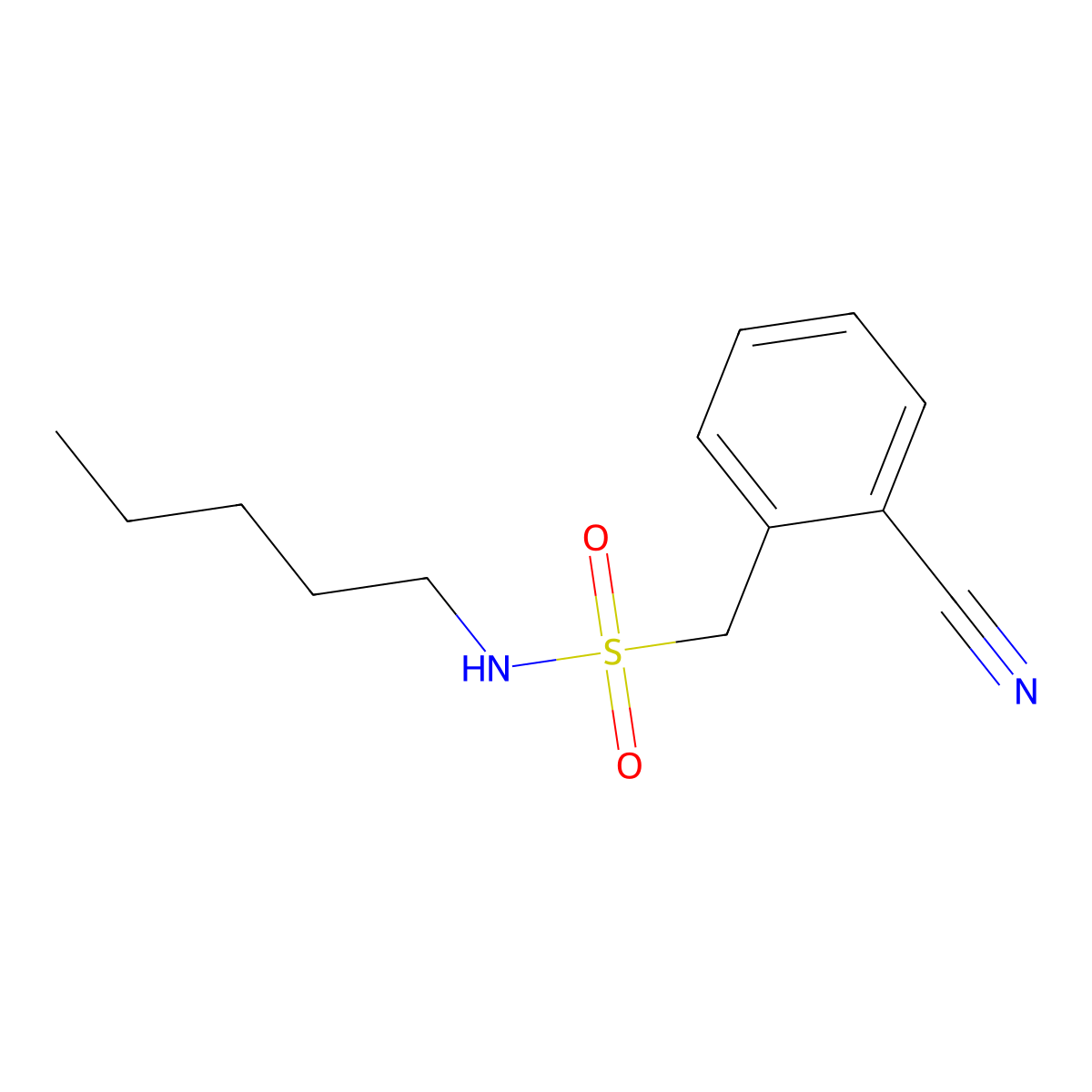 1-(2-cyanophenyl)-N-pentylmethanesulfonamide molecular structure, CAS 1036530-96-7