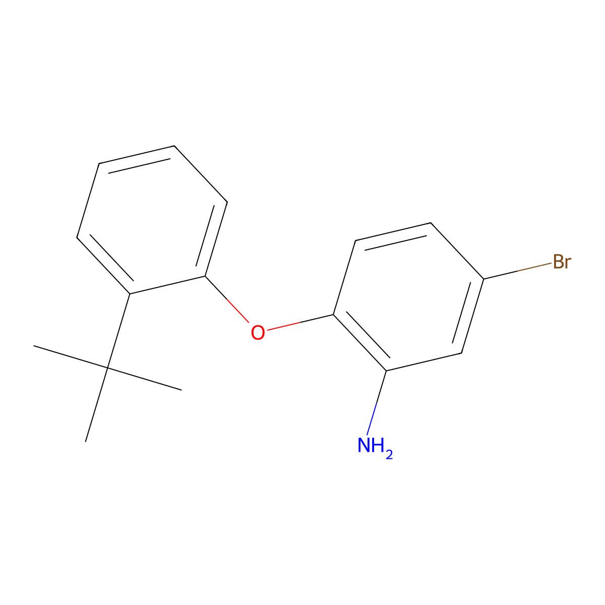 5-Bromo-2-(2-(tert-butyl)phenoxy)aniline molecular structure, CAS 1036532-26-9