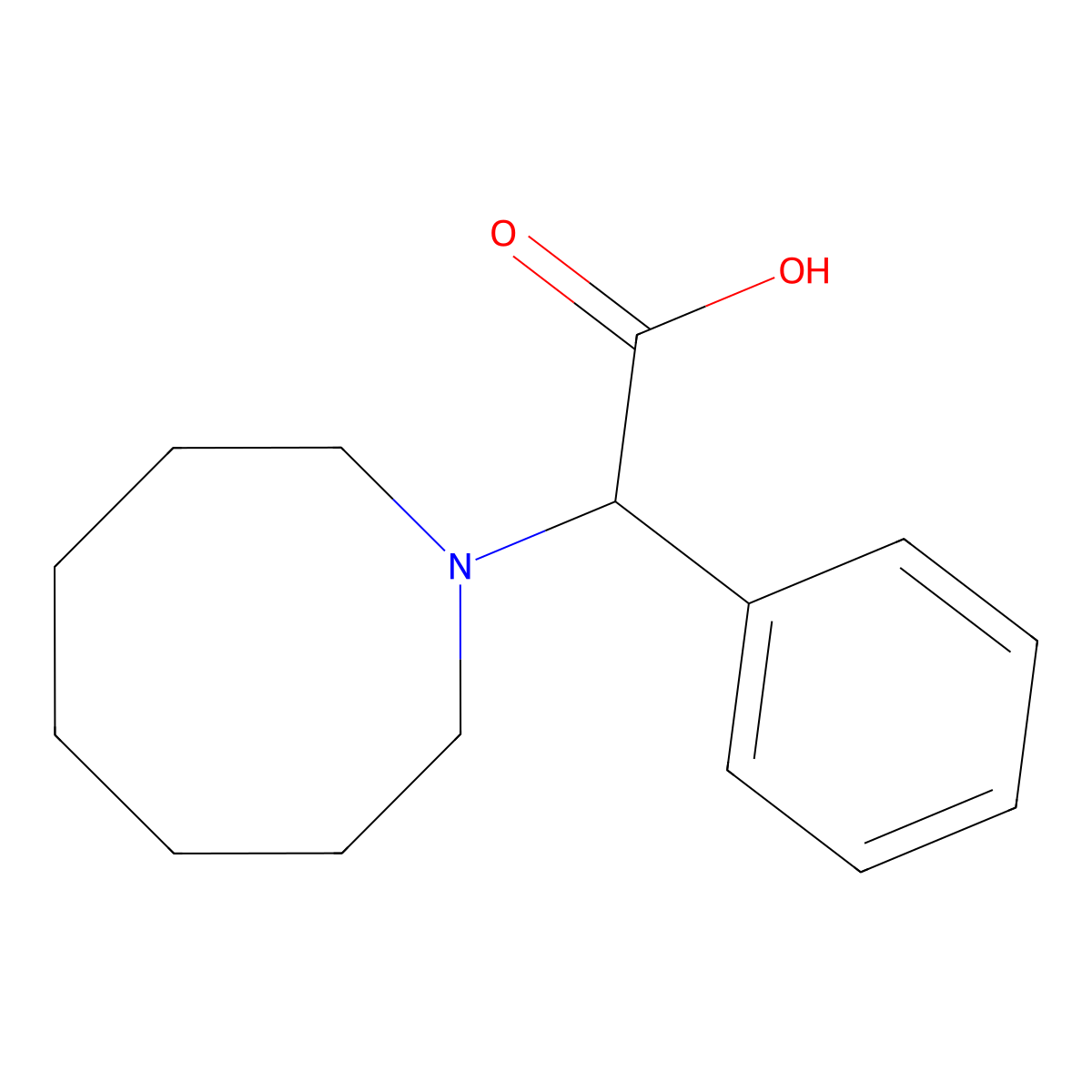 2-(Azocan-1-YL)-2-phenylacetic acid molecular structure, CAS 1036532-57-6