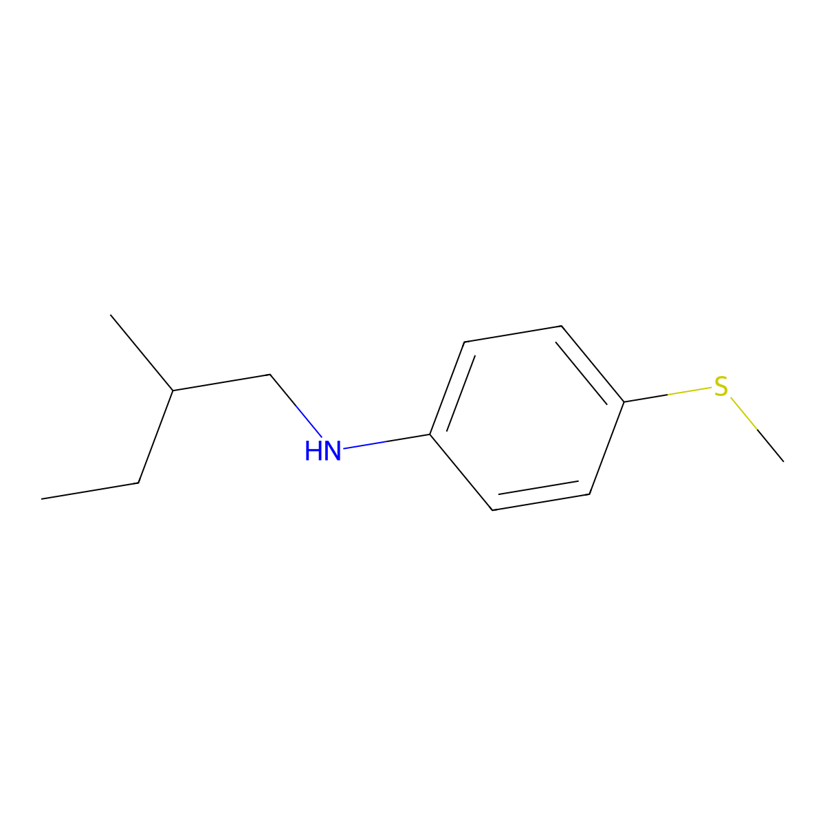 N-(2-Methylbutyl)-4-(methylsulfanyl)aniline molecular structure, CAS 1036539-89-5