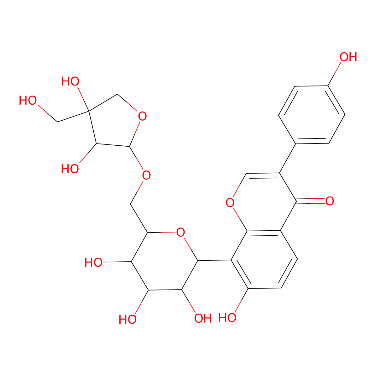 Mirificin molecular structure, CAS 103654-50-8