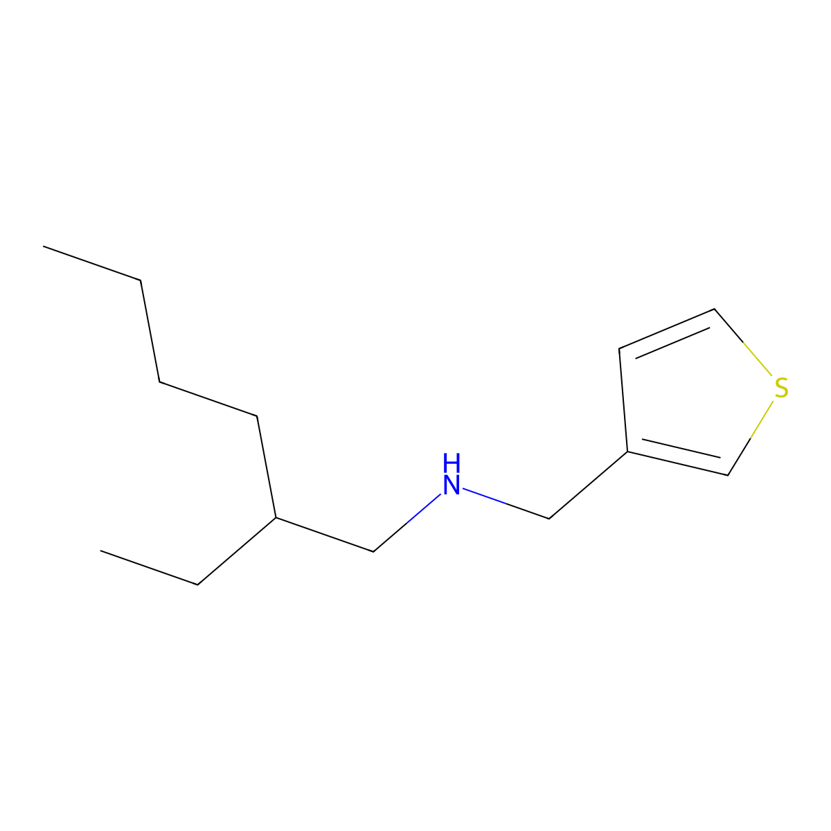 (2-Ethylhexyl)[(thiophen-3-yl)methyl]amine molecular structure, CAS 1036540-65-4