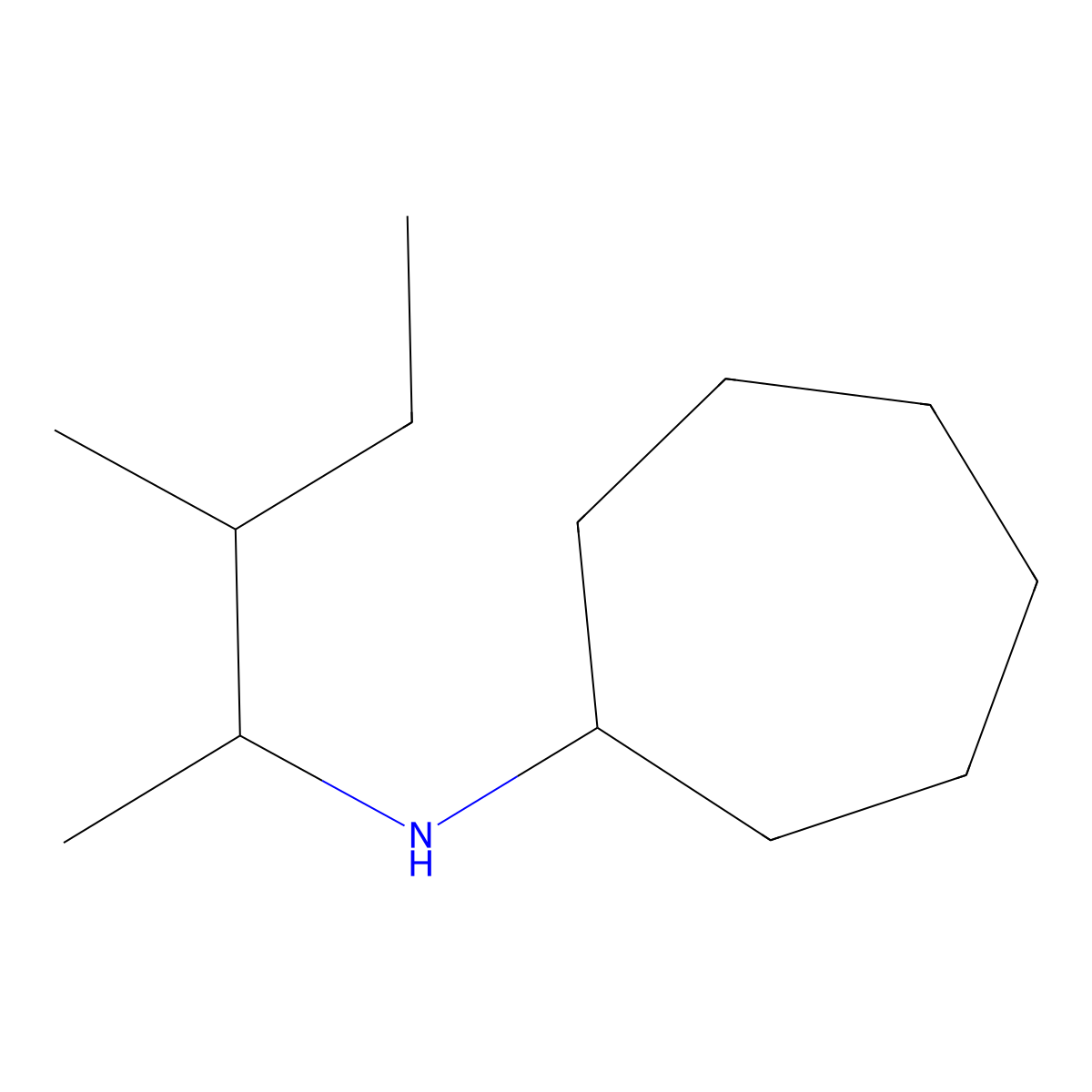 N-(3-methylpentan-2-yl)cycloheptanamine molecular structure, CAS 1036543-30-2