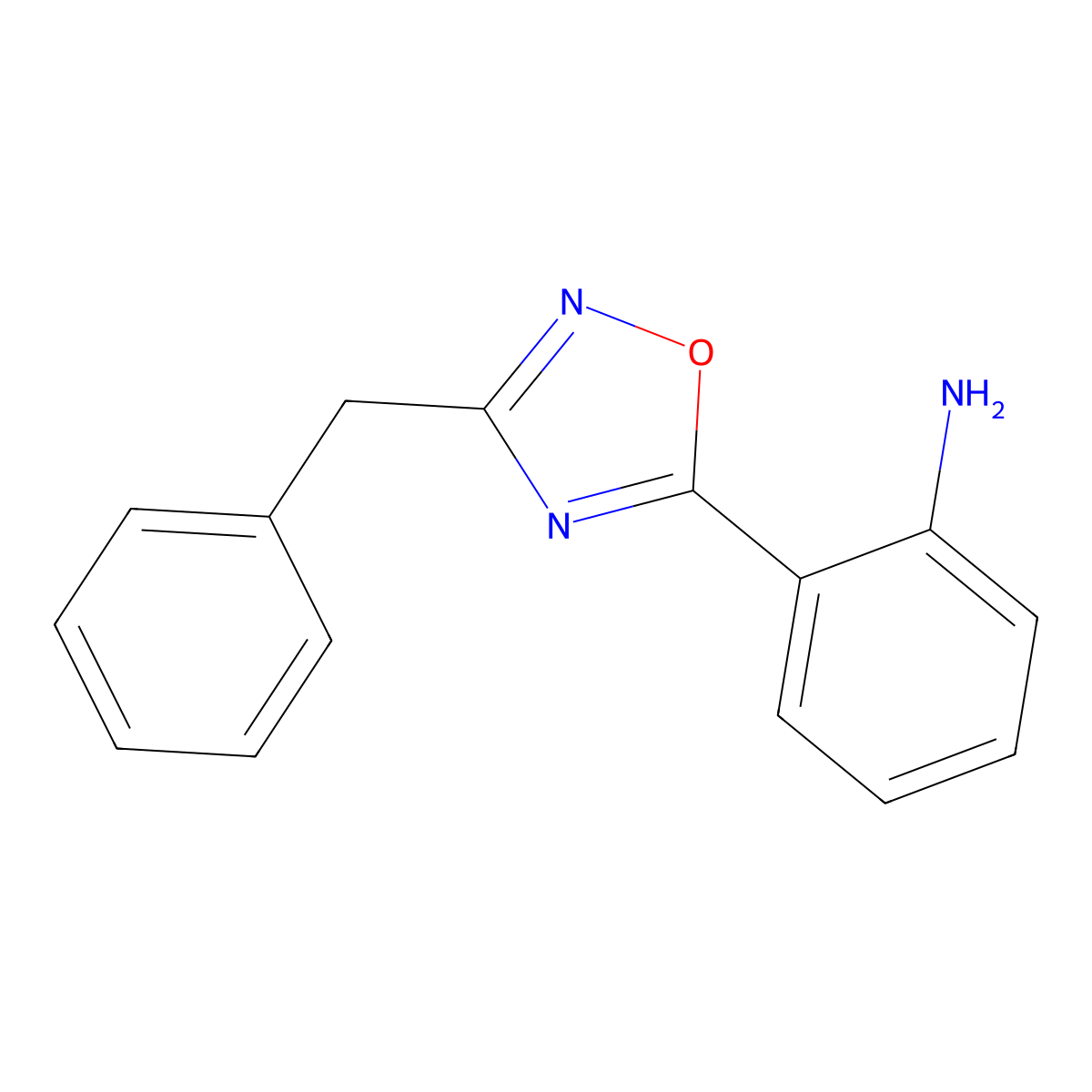 2-(3-Benzyl-1,2,4-oxadiazol-5-yl)aniline molecular structure, CAS 1036544-42-9