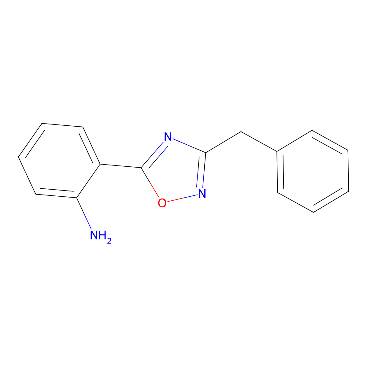 2-(3-Benzyl-1,2,4-oxadiazol-5-yl)aniline molecular structure, CAS 1036544-42-9