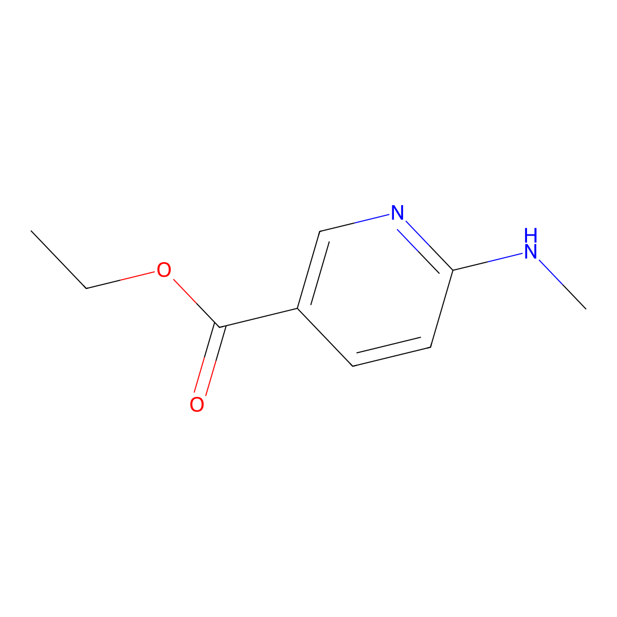 Ethyl 6-(methylamino)pyridine-3-carboxylate molecular structure, CAS 1036544-74-7
