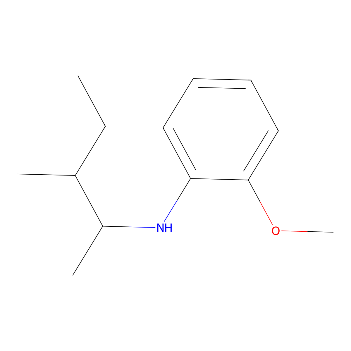 2-methoxy-N-(3-methylpentan-2-yl)aniline molecular structure, CAS 1036554-95-6