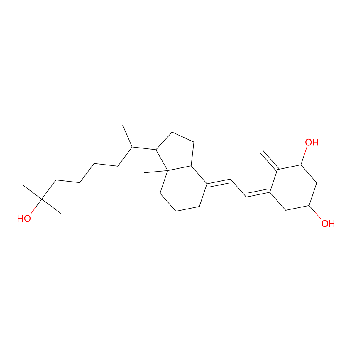 24-Homo-1,25-dihydroxyvitamin D3 molecular structure, CAS 103656-40-2