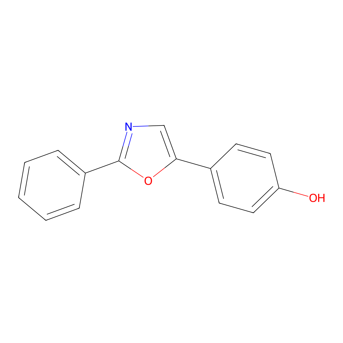 4-(2-Phenyl-1,3-oxazol-5-yl)phenol molecular structure, CAS 103656-71-9