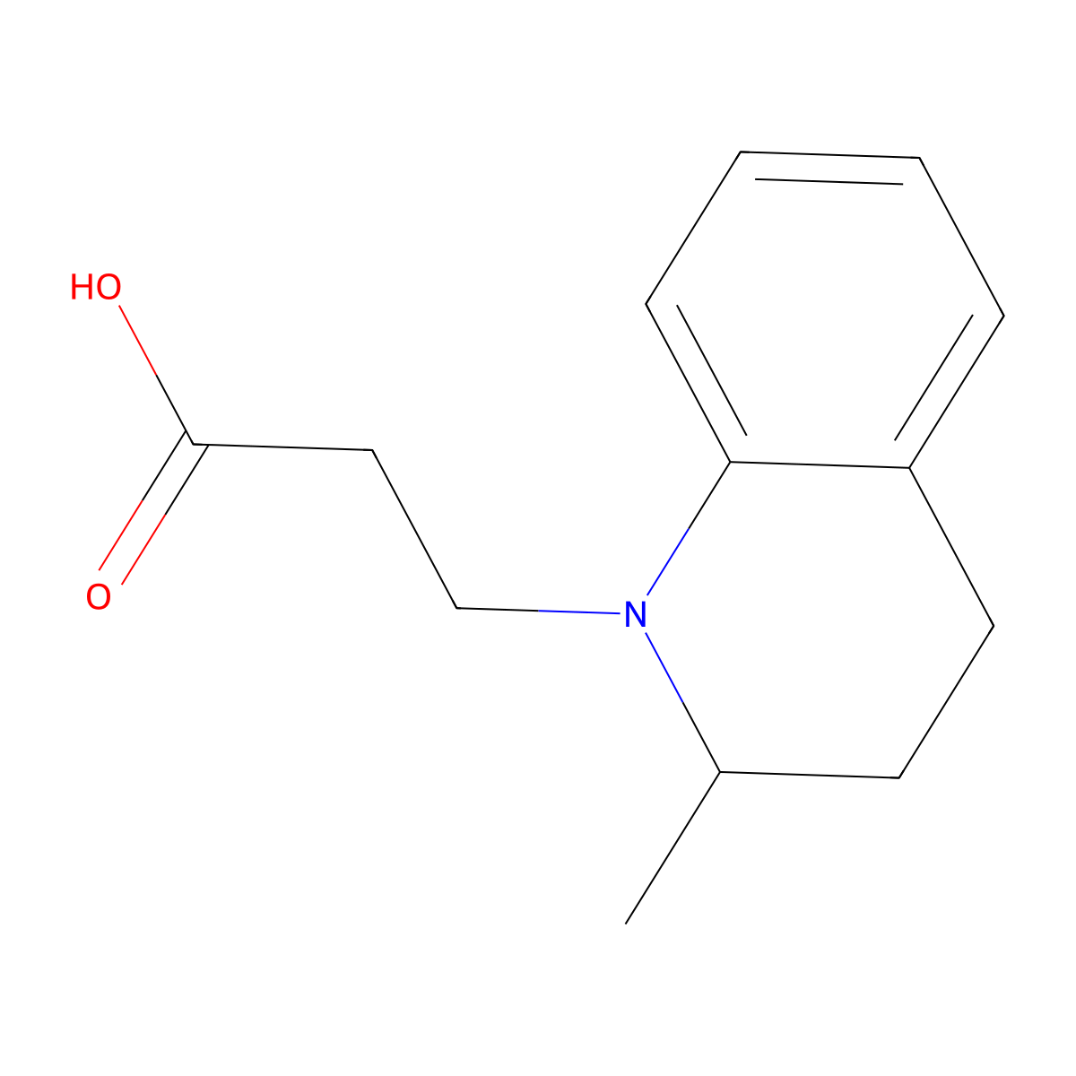 3-(2-Methyl-1,2,3,4-tetrahydroquinolin-1-yl)propanoic acid molecular structure, CAS 1036563-30-0