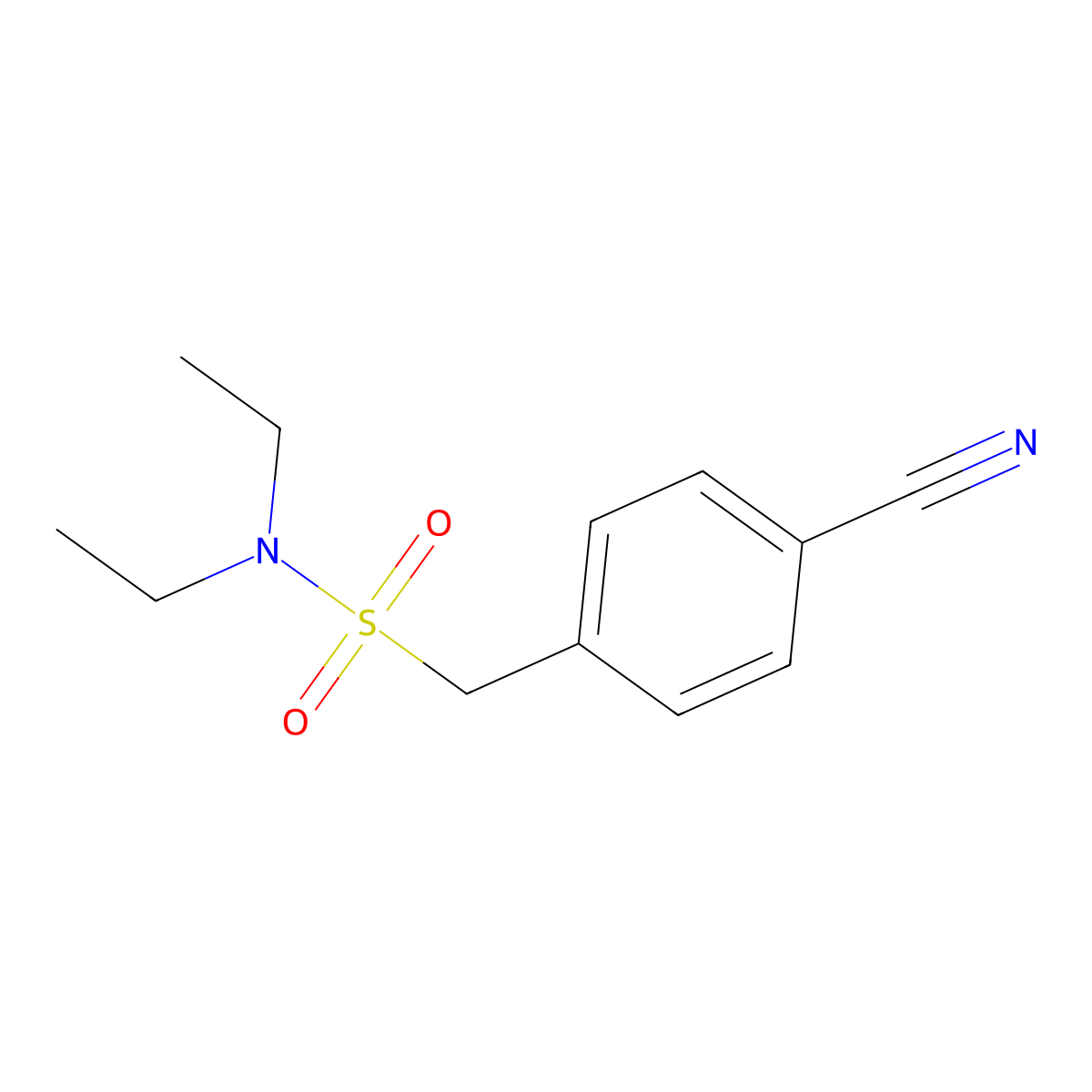 1-(4-cyanophenyl)-N,N-diethylmethanesulfonamide molecular structure, CAS 1036565-53-3