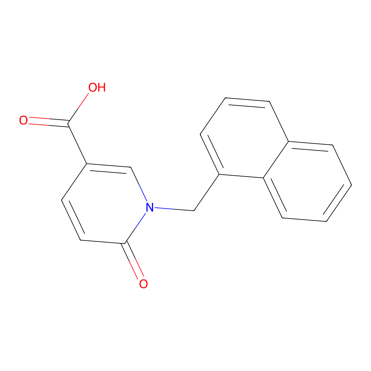 1-[(Naphthalen-1-yl)methyl]-6-oxo-1,6-dihydropyridine-3-carboxylic acid molecular structure, CAS 1036565-76-0