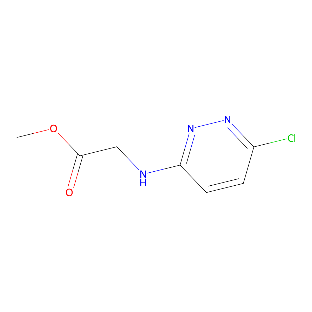 Methyl 2-[(6-chloropyridazin-3-yl)amino]acetate molecular structure, CAS 1036568-31-6