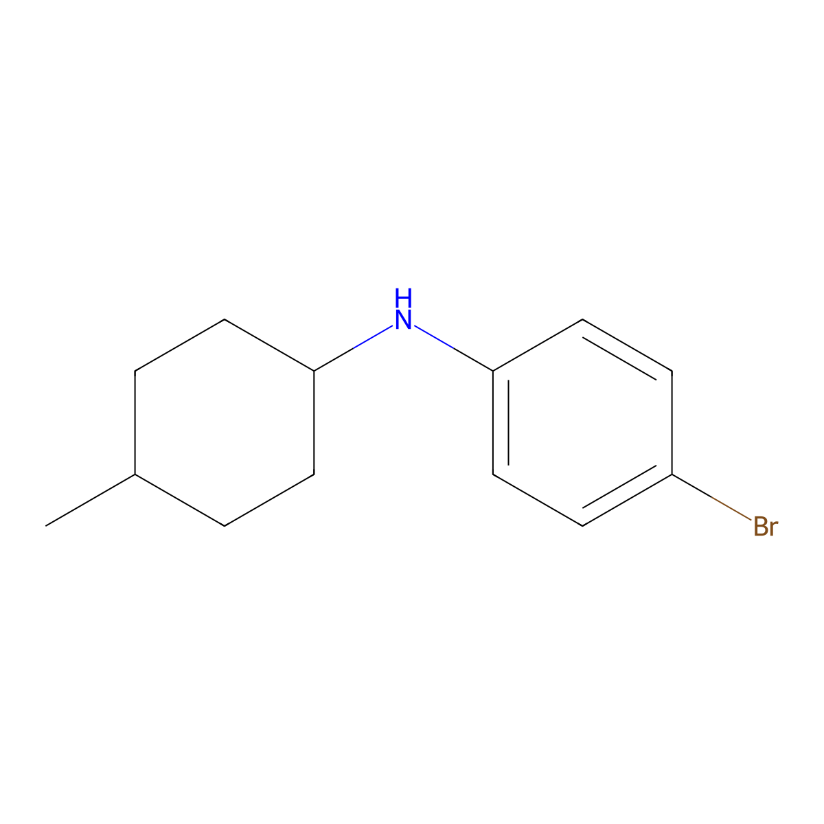 4-bromo-N-(4-methylcyclohexyl)aniline molecular structure, CAS 1036572-61-8