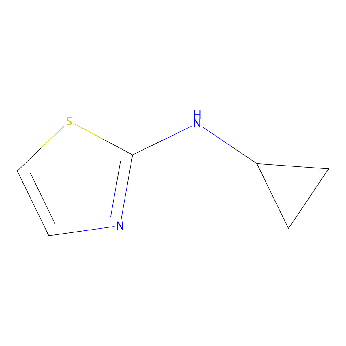 N-cyclopropyl-1,3-thiazol-2-amine molecular structure, CAS 1036575-68-4