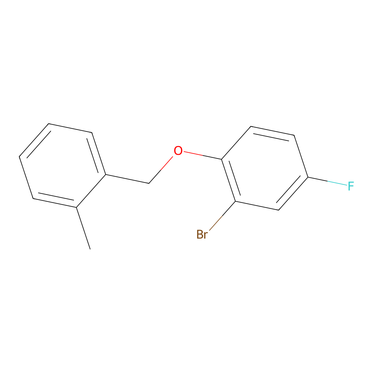 2-Bromo-4-fluoro-1-[(2-methylphenyl)methoxy]benzene molecular structure, CAS 1036577-88-4