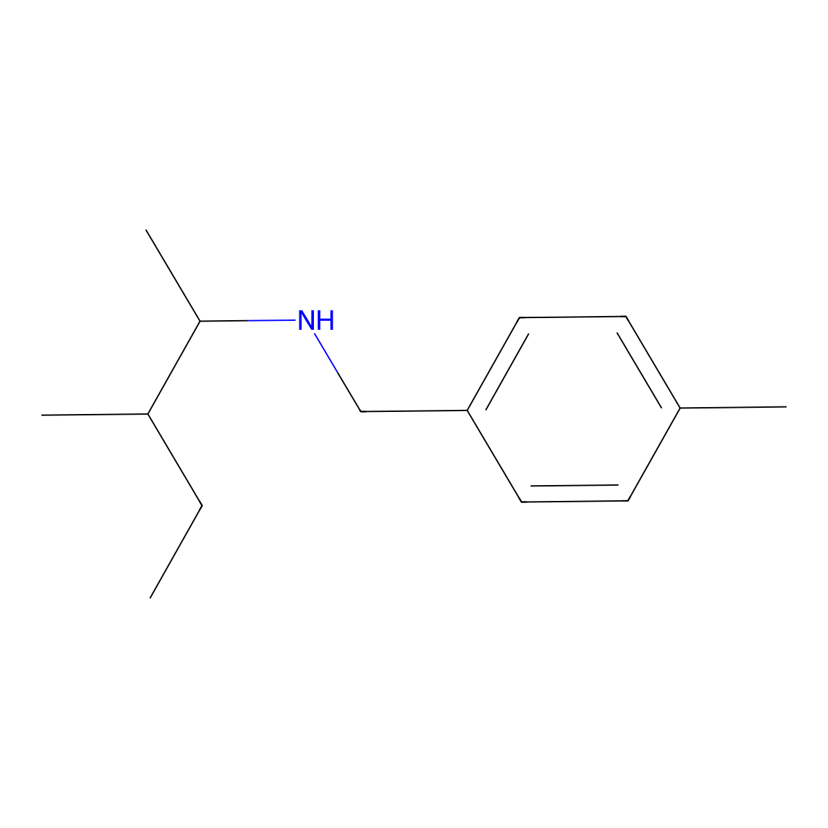 (3-Methylpentan-2-yl)[(4-methylphenyl)methyl]amine molecular structure, CAS 1036583-91-1