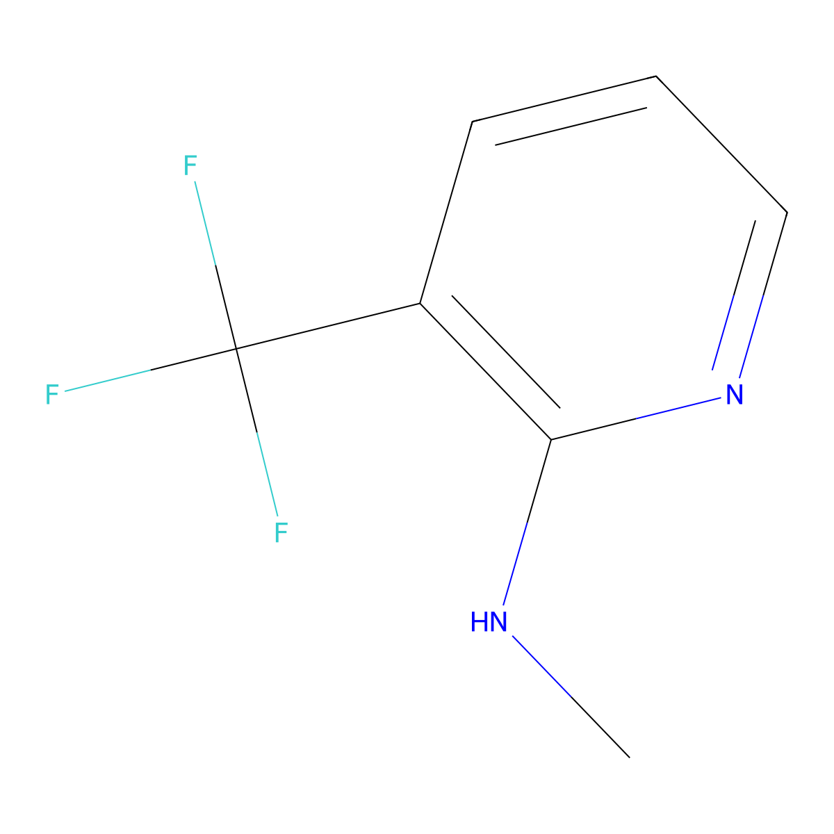 N-methyl-3-(trifluoromethyl)pyridin-2-amine molecular structure, CAS 1036584-14-1