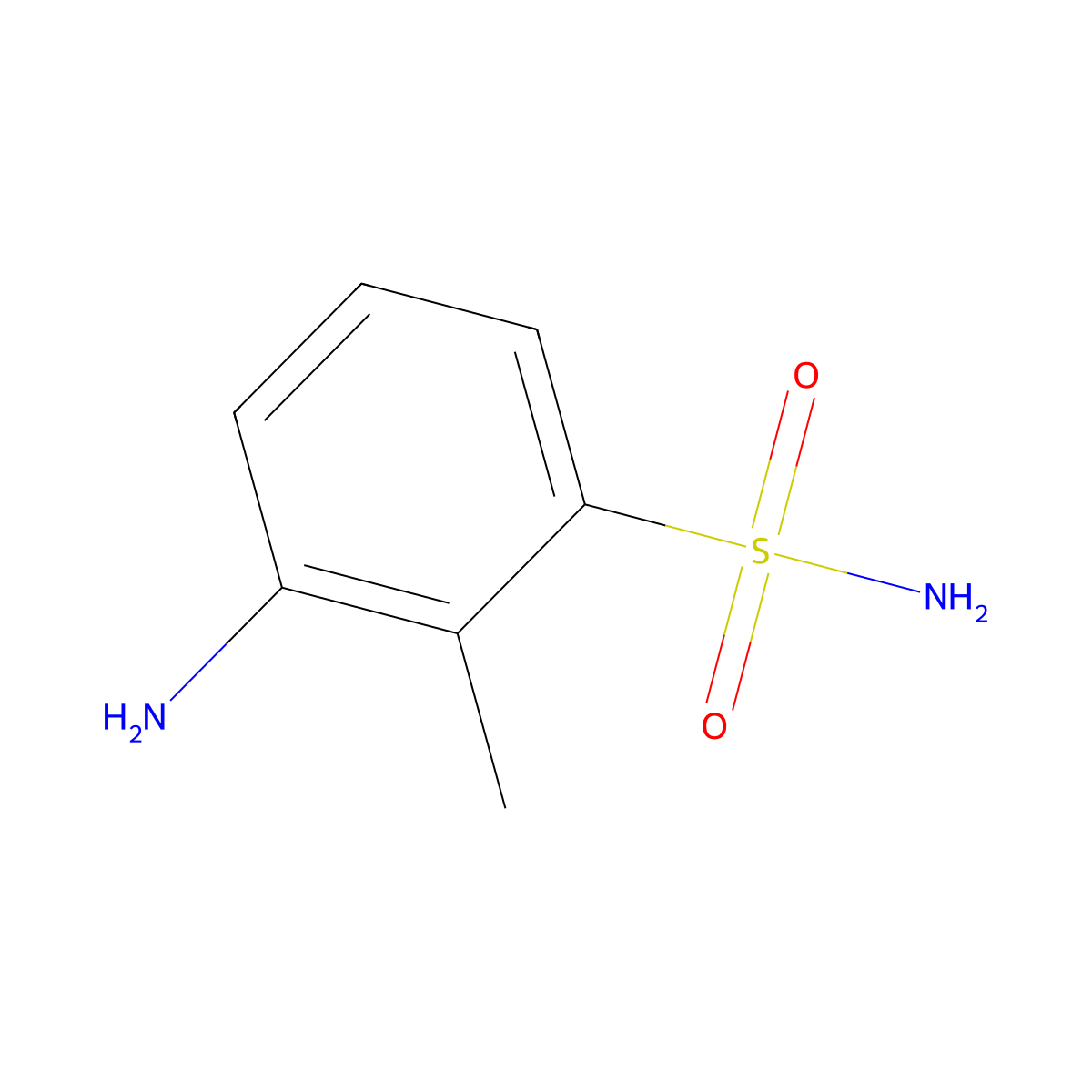 3-Amino-2-methylbenzenesulfonamide molecular structure, CAS 1036585-24-6