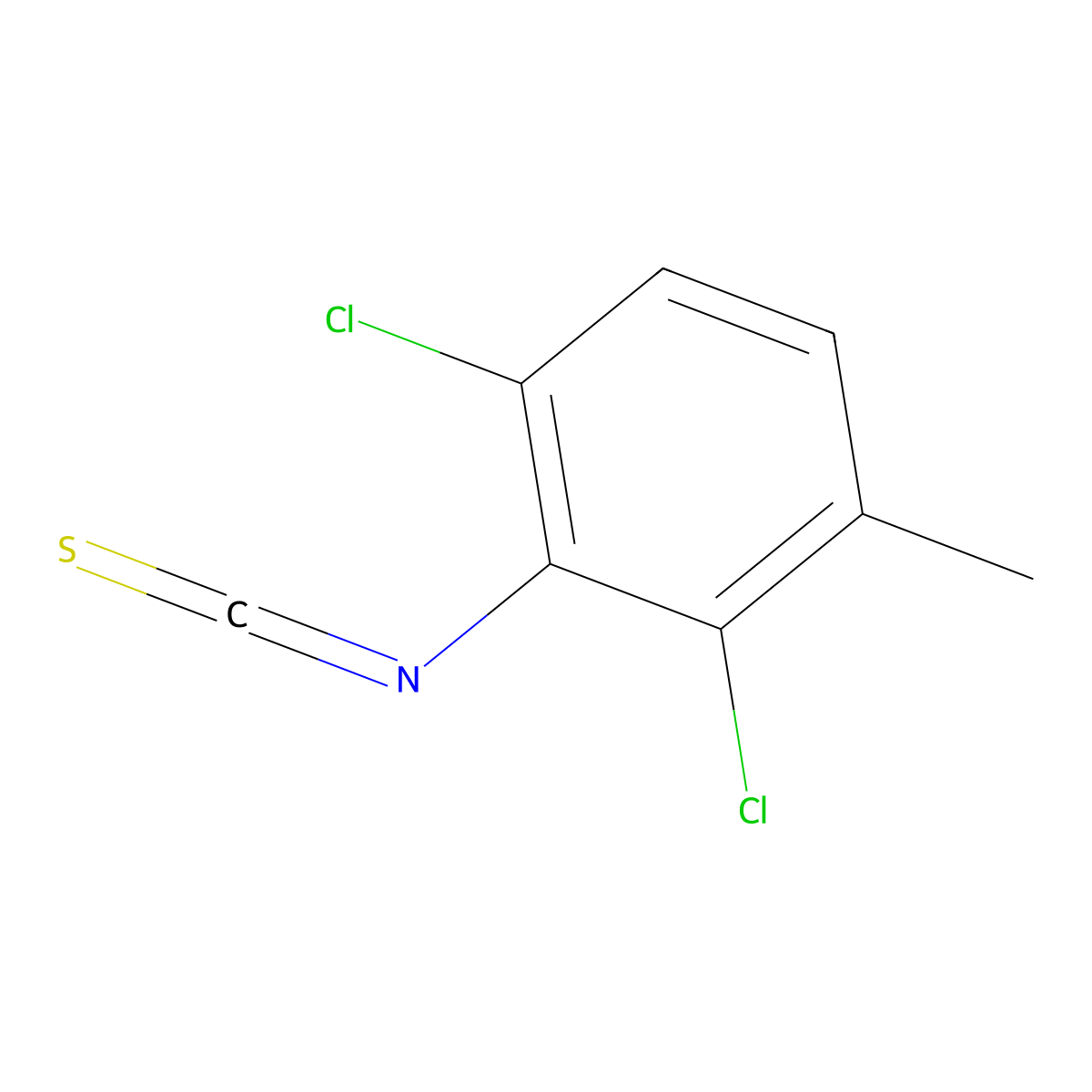 1,3-Dichloro-2-isothiocyanato-4-methylbenzene molecular structure, CAS 1036587-85-5