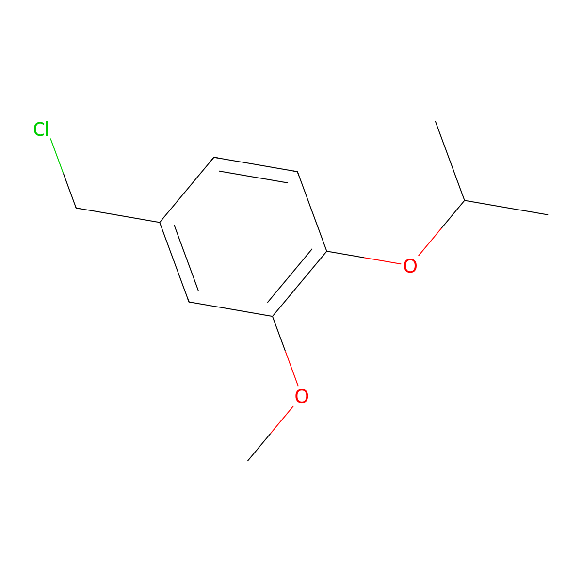 4-Isopropoxy-3-methoxybenzyl chloride molecular structure, CAS 1036588-32-5