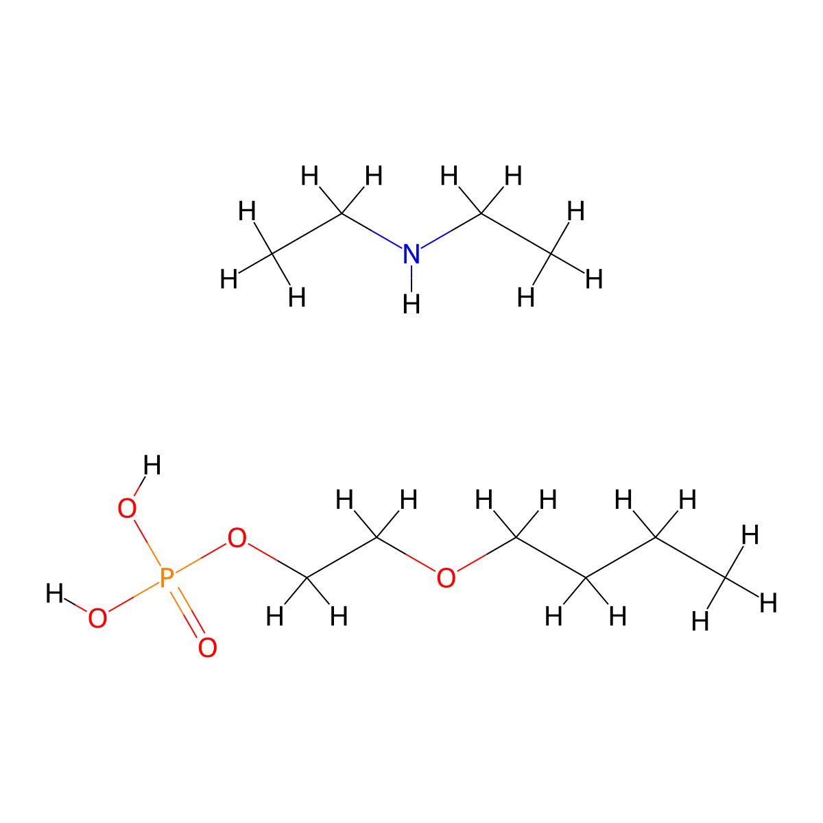 Ethanol, 2-butoxy-, 1-(dihydrogen phosphate), compd. with N-ethylethanamine (1:2) molecular structure, CAS 103659-12-7