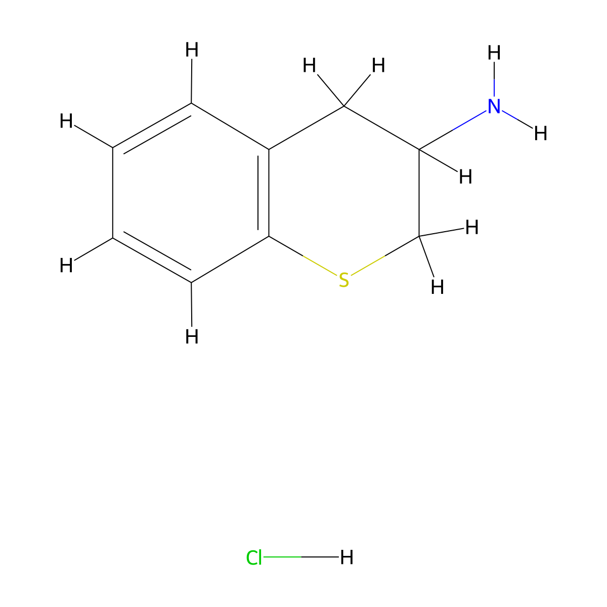 Thiochroman-3-ylamine hydrochloride molecular structure, CAS 103659-74-1