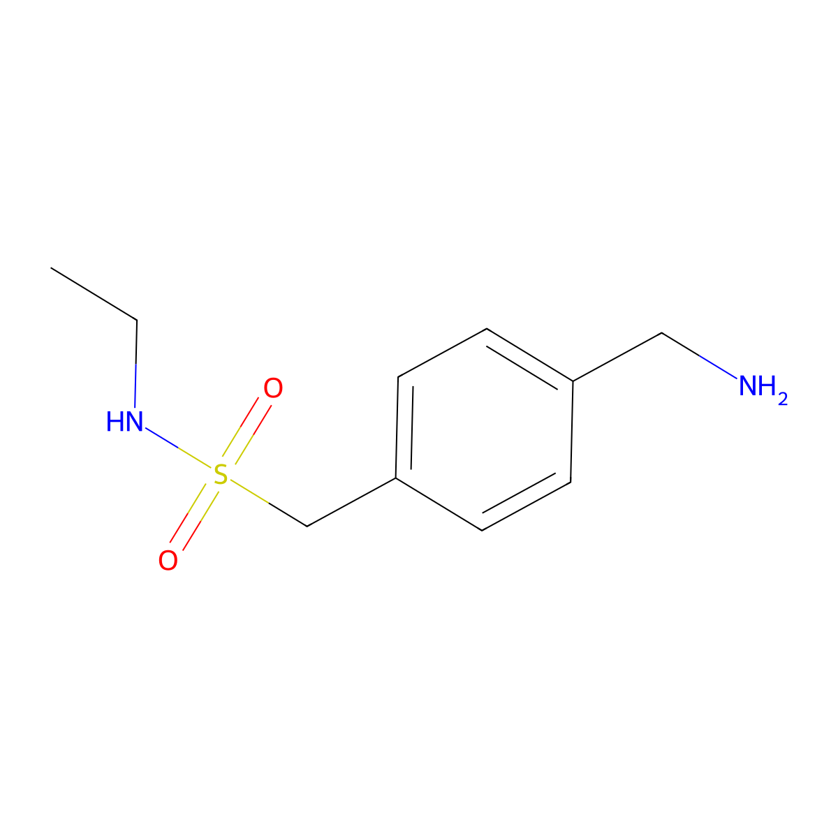 1-[4-(aminomethyl)phenyl]-N-ethylmethanesulfonamide molecular structure, CAS 1036592-18-3